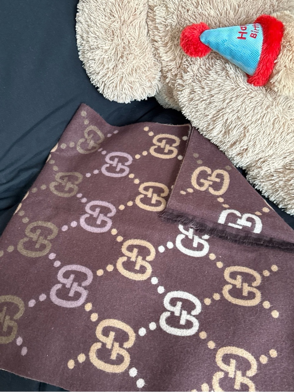 Luxury Brown Patterned Home Throw Blanket - Brown